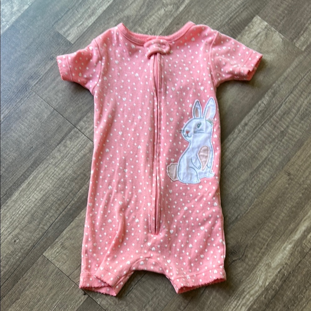 **LAST CHANCE!! Carter’s Pink Polka Dot Bunny Zip Up Bundle Size 18 Months - Picture 4 of 14